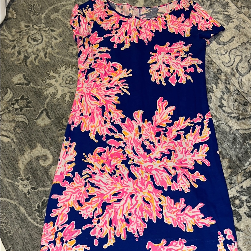 Lilly Pulitzer Vibrant Pink and Blue Women's Dress